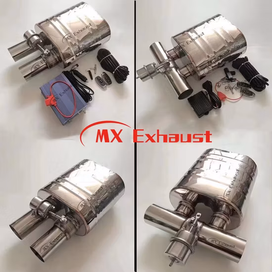 63mm Universal Exhaust System Vacuum Cutout Valve Valvetronic Valve Muffler with Remote Controller